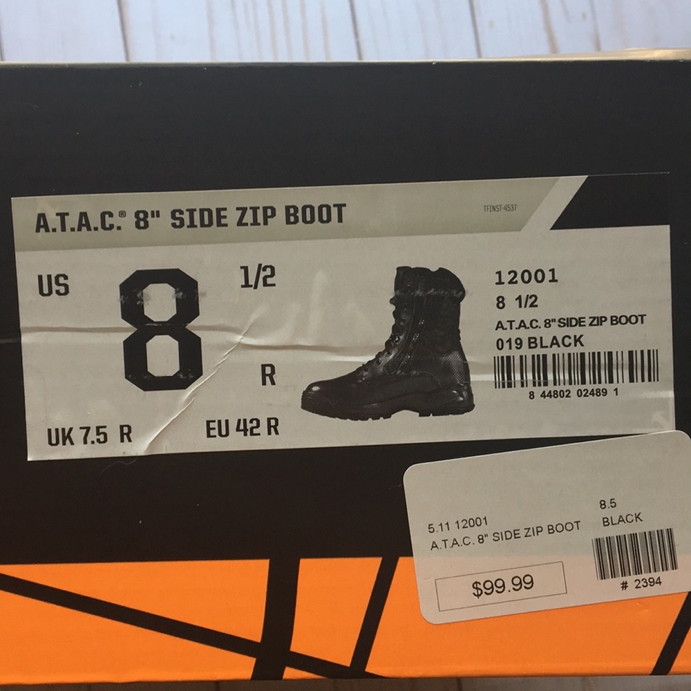 5.11 ATAC 8” side zip boot